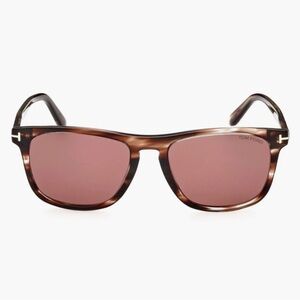 TOM FORD Men’s Authentic 54mm Square Sunglasses Havana / Bordeaux